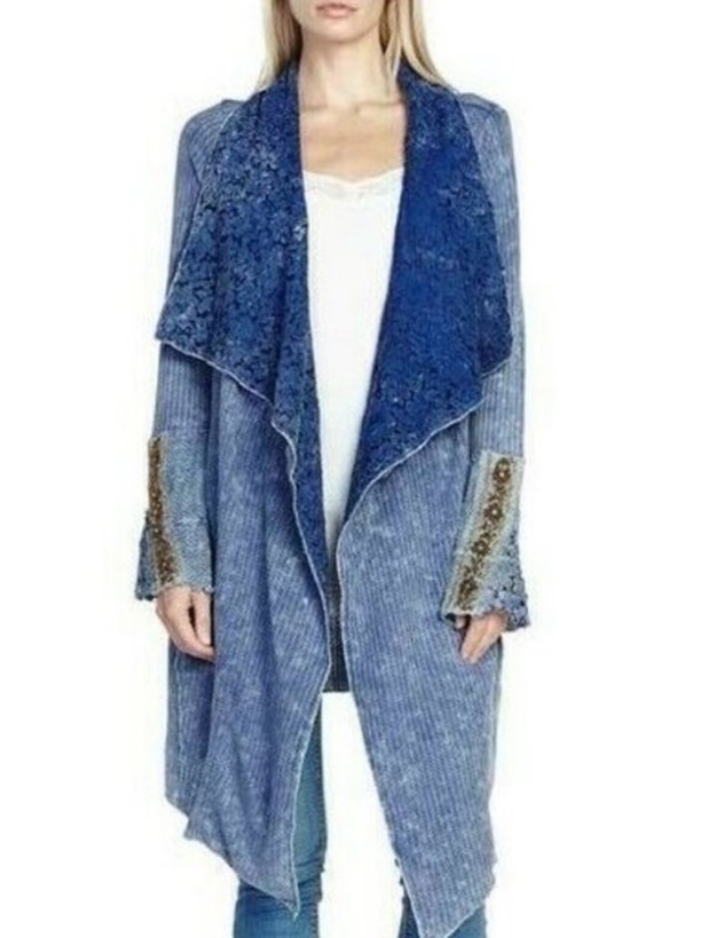 Aratta Silent Journey Stories of Shawl Cardigan Beaded Waterfall Medium